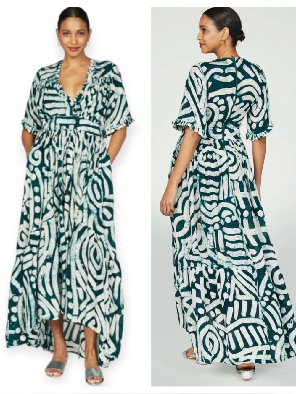 Busayo Opeyemi Dress green summer dress flowy vacation dress maxi